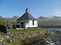 The octagonal church in Haldórsvík