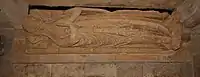 Early 14th century stone effigy of lady in St Mary's parish church