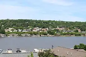 View from Houghton looking across the Keweenaw Waterway