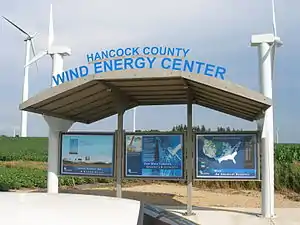 Image 54The Hancock County wind energy center in Iowa (from Wind turbines on public display)