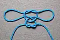 Handcuff knot "locked" with an overhand knot