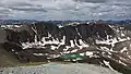 American Peak left of center, from top of Handies Peak. (Jones Mtn upper right)