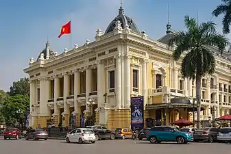 Hanoi Opera House modeled on the Palais Garnier in Hanoi