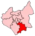 A medium-to-large constituency, located in the southeast of the county.