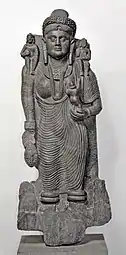 Statue of Hariti from Skarah Dheri, Gandhara, with the inscription "Year 399", probably in the Yavana era, hence 244 CE.