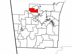 Location of Harmon Township in Washington County