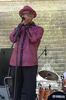 Hinds performing at the 2014 Chicago Blues Festival