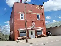 The Fireman and Auxiliary Hall on U.S. Route 250