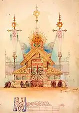 Design for the Naval department of Russia's pavilion at the Vienna World Fair of 1873