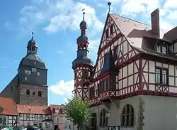 Town hall and St Mary's Church