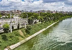 Lakeside and skyline of Hatirjheel