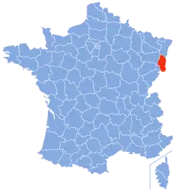 Location of Haut-Rhin in France