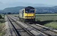 Railway locomotive photographed en route to Milford Haven