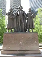 Heald Square Monument (1936–41), Chicago, Illinois. Begun by Lorado Taft.