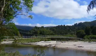 Heaphy River Bridge, destroyed in 2022