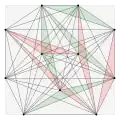 11 points in a square, 8 of 28 minimal triangles shaded (
  
    
      
        A
        ≈
        0.0370
      
    
    {\displaystyle A\approx 0.0370}
  
)