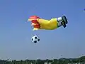 Frank Vincentz plays soccer in the sky for fun.