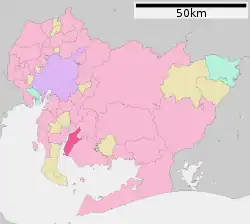 Location of Hekinan in Aichi Prefecture