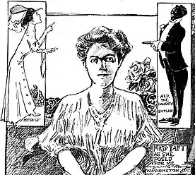 With Helen Herron Taft and "Ned, the Haughty Butler,"June 25, 1908