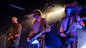 Helheim performing in 2013