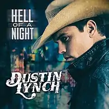 The cover consists of a side-profile of Lynch wearing a jean jacket and straw cowboy hat. The artist's logo appears on the lower left and the song title is placed on the upper left: both colored in white.