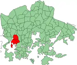 Location in Helsinki