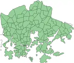 Position of Siltasaari within Helsinki