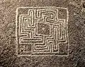 Hemet Maze Stone without distortions of viewpoint, as if from above. Width/height of maze is about 24 inches/61 cm.