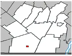 Location within Les Jardins-de-Napierville RCM.