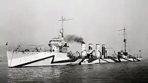 Henley in dazzle camouflage