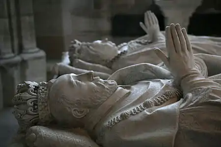 Tomb of  Henry II of France and Catherine de Medicis,  at the Basilica of Saint-Denis, by Germain Pilon