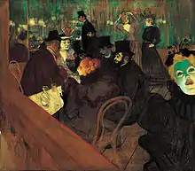 At the Moulin Rouge; by Henri de Toulouse-Lautrec; 1892/1895; oil on canvas, 1.23 × 1.41 m; Art Institute of Chicago