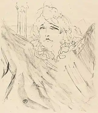 Bernhardt in Cleopatra by Henri de Toulouse-Lautrec (1896)