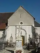 The Memorial located in front of the church, in the cemetery