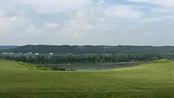 The township's Ohio River shoreline, seen from Kentucky