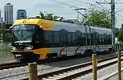 A Hiawatha Line train near Cedar/Riverside station