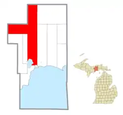 Location within Schoolcraft County