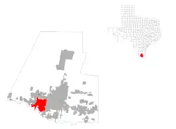 Location of Mission, Texas