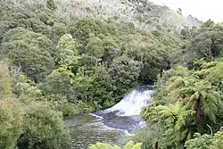 Waterfall near the Makahu tunnel