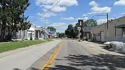 Looking east on Columbia Street (U.S. Route 52) in Higginsport