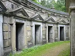 Part of the Circle of Lebanon in Highgate Cemetery (west side) designed by Stephen Geary