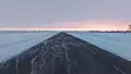 Highway 18 at dawn in winter