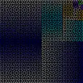 Hilbert curve, construction color-coded