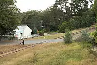 Crossing over disused railway