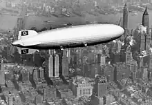 Airship Hindenburg over New York