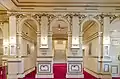 This ornate upper floor foyer features in many wedding photographs