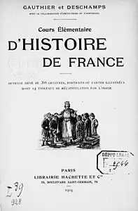 Histoire de France, by Gauthier and Deschamps.