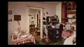 Kitchen with view of bedroom through door