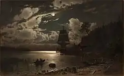 Moonlight in Barösund, late 1870s