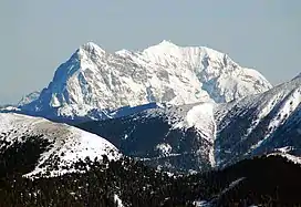 Hochtor - Ödstein Group (from right to left) as seen from Hoher Zinken in the south